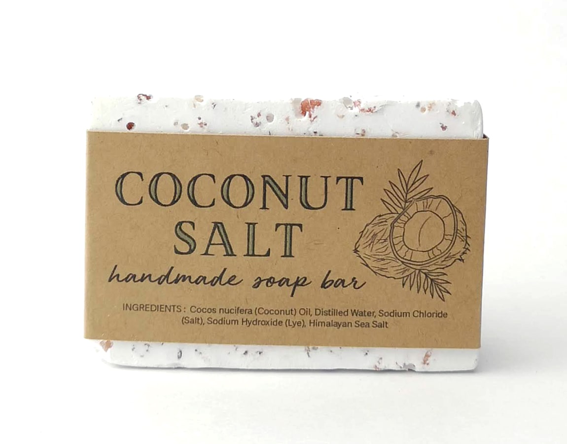Coconut Salt soap label design